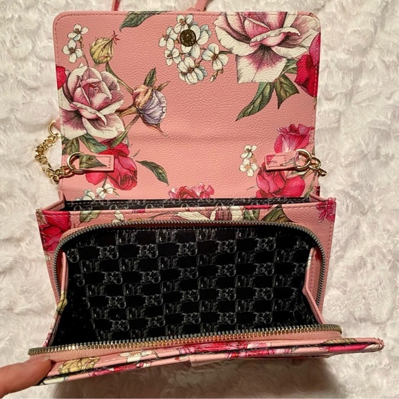 Betsey Johnson Pink Floral Crossbody with Chain - Picture 7 of 16